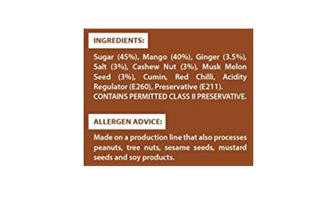 Fazlani Foods Dry Fruit Mango Chutney    Glass Jar  350 grams